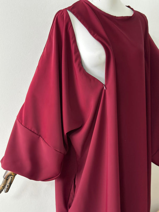 Abaya Jamila CHERRY RED
